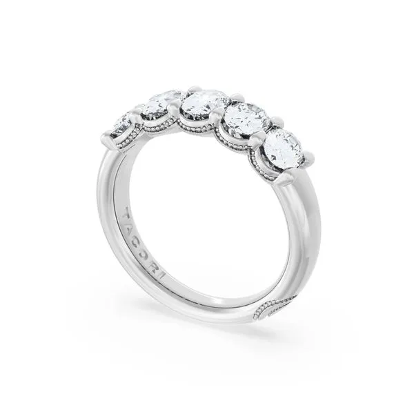 Oval Cut Diamond Eternity Band in Platinum Aires Jewelers Morris Plains, NJ