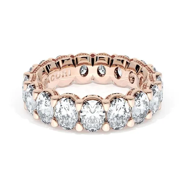 Oval Cut Diamond Eternity Band in 18kt Rose Gold Aires Jewelers Morris Plains, NJ