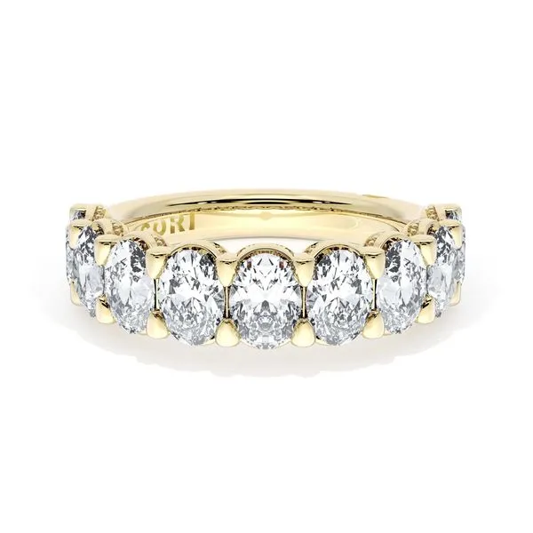 Oval Cut Diamond Eternity Band in 18kt Yellow Gold Aires Jewelers Morris Plains, NJ