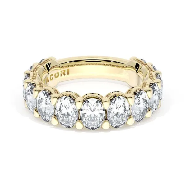 Oval Cut Diamond Eternity Band in 18kt Yellow Gold Aires Jewelers Morris Plains, NJ