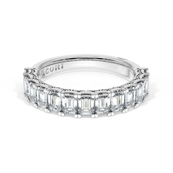 Emerald Cut Diamond Eternity Band in Platinum Aires Jewelers Morris Plains, NJ