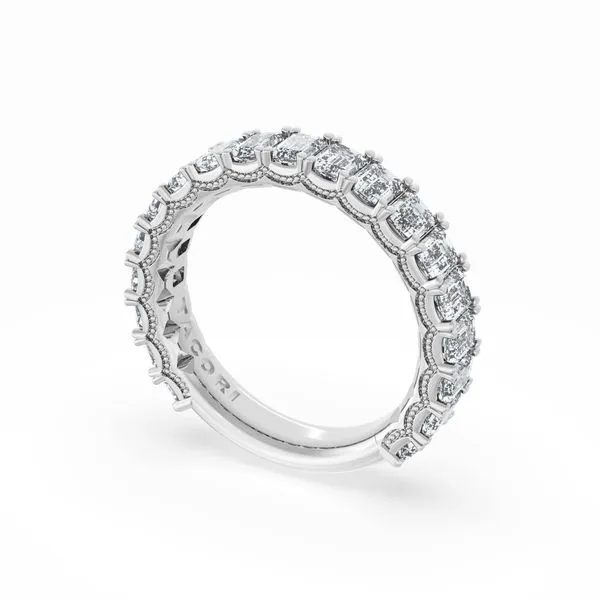 Emerald Cut Diamond Eternity Band in 18kt White Gold Aires Jewelers Morris Plains, NJ