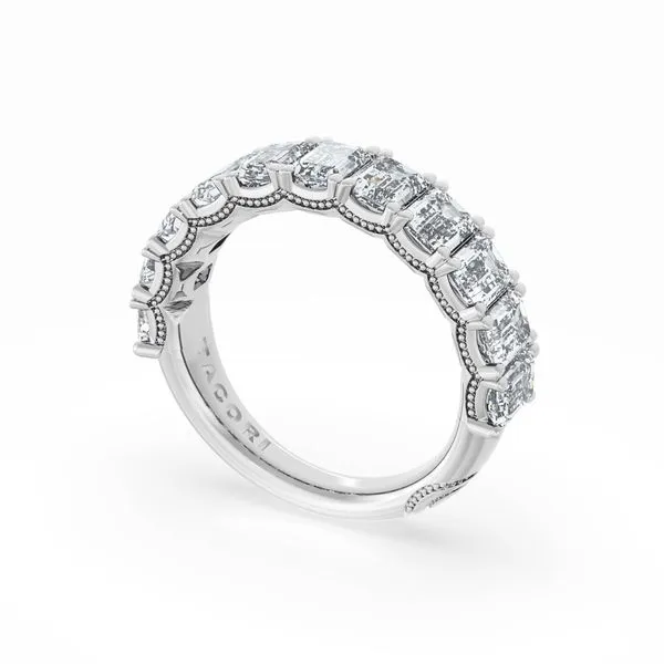 Emerald Cut Diamond Eternity Band in 18kt White Gold Aires Jewelers Morris Plains, NJ