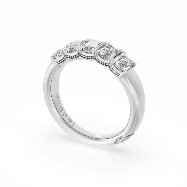 Emerald Cut Diamond Eternity Band in 18kt White Gold Aires Jewelers Morris Plains, NJ