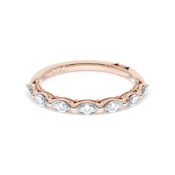 Diamond Eternity Band in 18kt Rose Gold Aires Jewelers Morris Plains, NJ