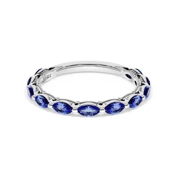 Blue Sapphire Eternity Band in Platinum Aires Jewelers Morris Plains, NJ