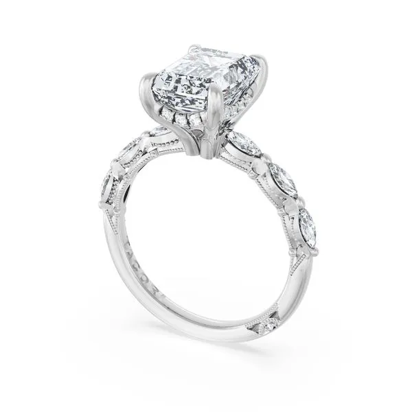 Emerald Solitaire Engagement Ring Aires Jewelers Morris Plains, NJ