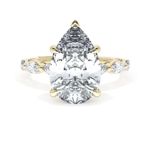 Pear Solitaire Engagement Ring Aires Jewelers Morris Plains, NJ