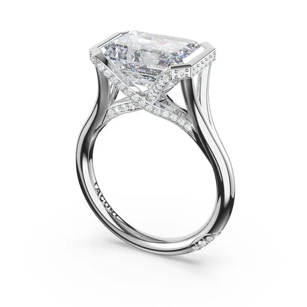 Emerald Solitaire Engagement Ring Aires Jewelers Morris Plains, NJ