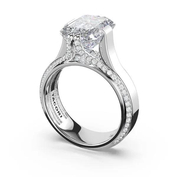 Emerald Solitaire Engagement Ring Aires Jewelers Morris Plains, NJ