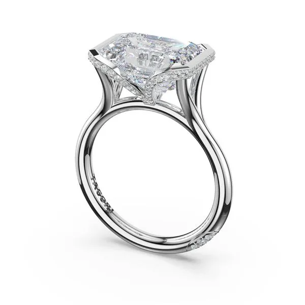 Emerald Solitaire Engagement Ring Aires Jewelers Morris Plains, NJ