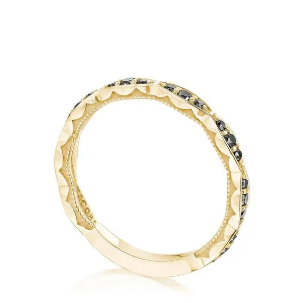 Marquise Design Wedding Band with Black Diamond Aires Jewelers Morris Plains, NJ