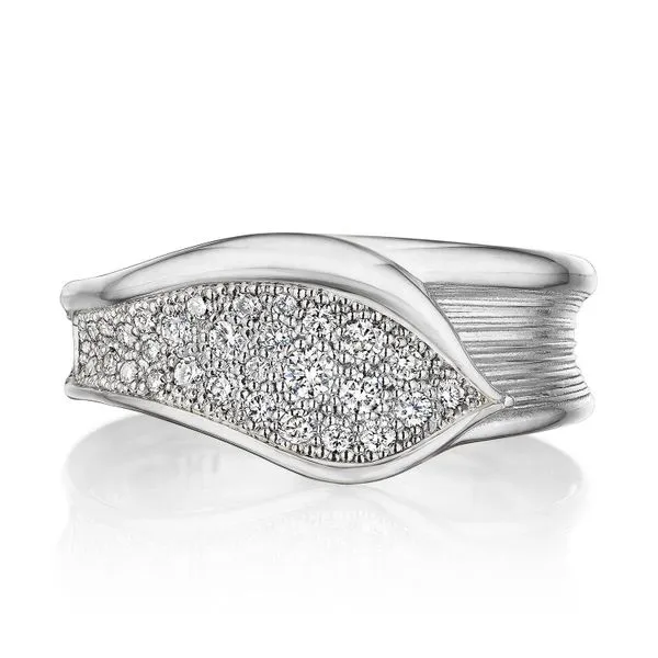 Petal Diamond Pavé Ring in 18kt White Gold Aires Jewelers Morris Plains, NJ