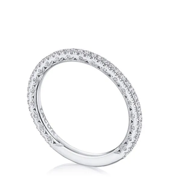 French Pavé Diamond Wedding Band - 1.5mm Aires Jewelers Morris Plains, NJ