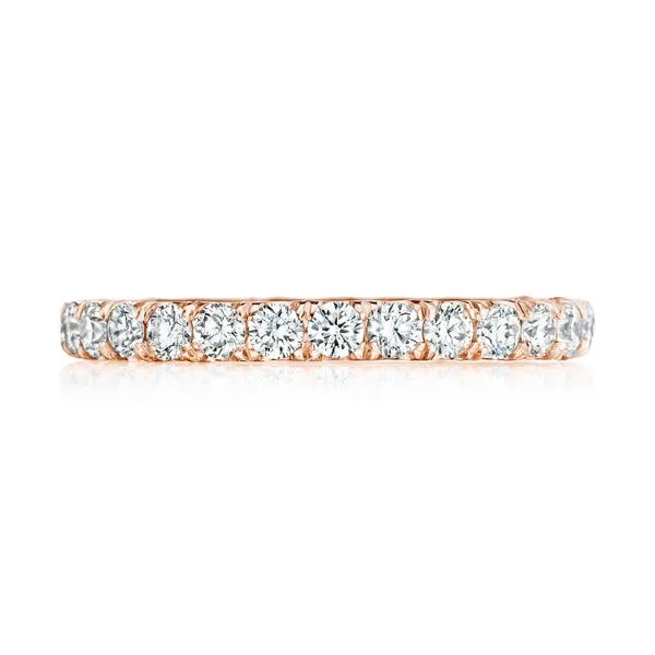 French Pavé Diamond Wedding Band - 2.5mm Aires Jewelers Morris Plains, NJ