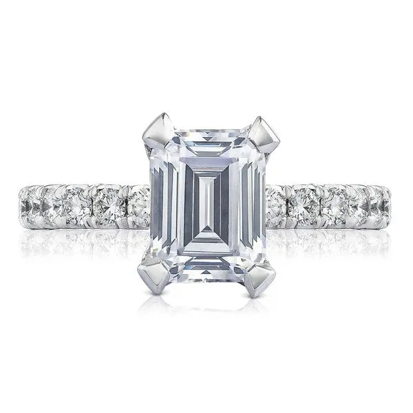 Emerald Solitaire Engagement Ring Aires Jewelers Morris Plains, NJ