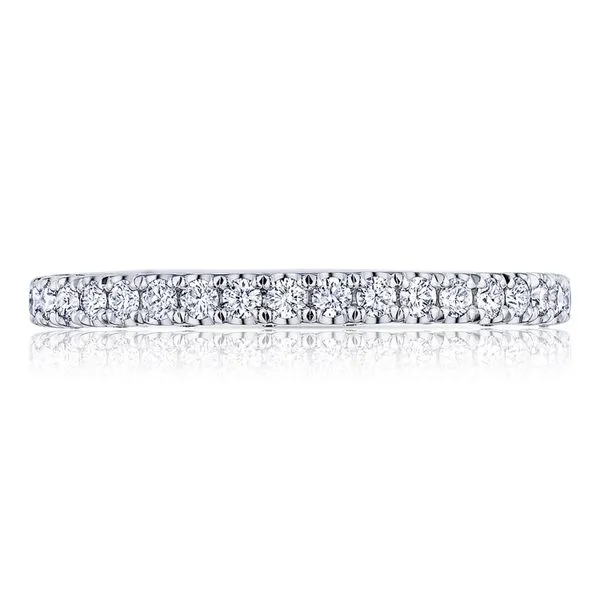 French Pavé Diamond Wedding Band - 2mm Aires Jewelers Morris Plains, NJ