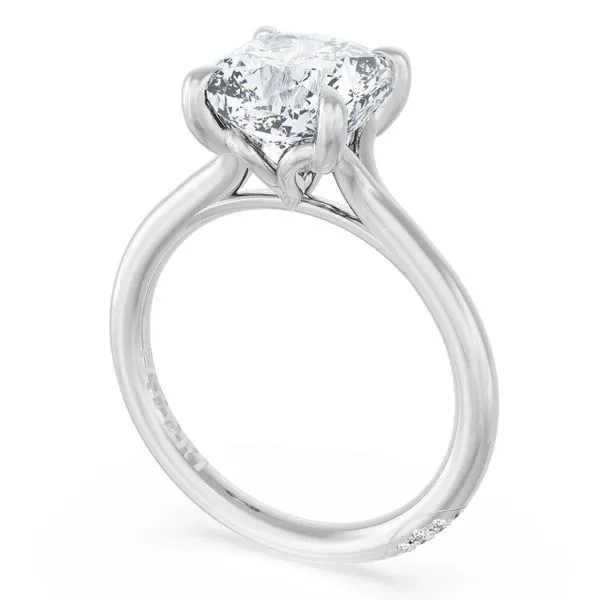 Cushion Solitaire Engagement Ring Aires Jewelers Morris Plains, NJ