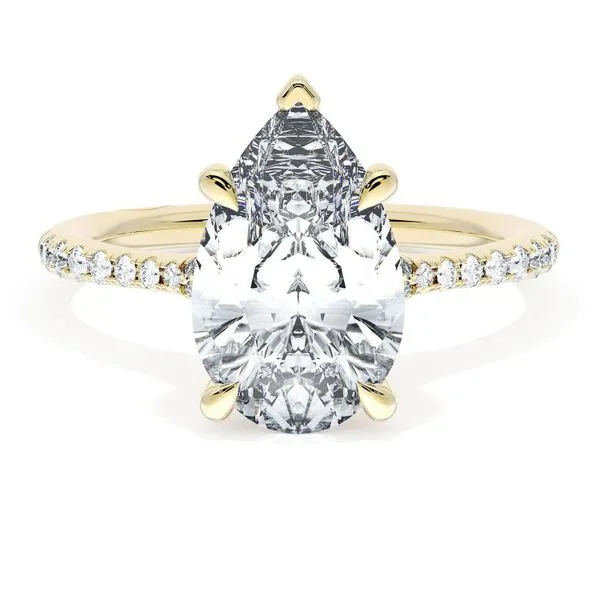 Pear Solitaire Engagement Ring Aires Jewelers Morris Plains, NJ