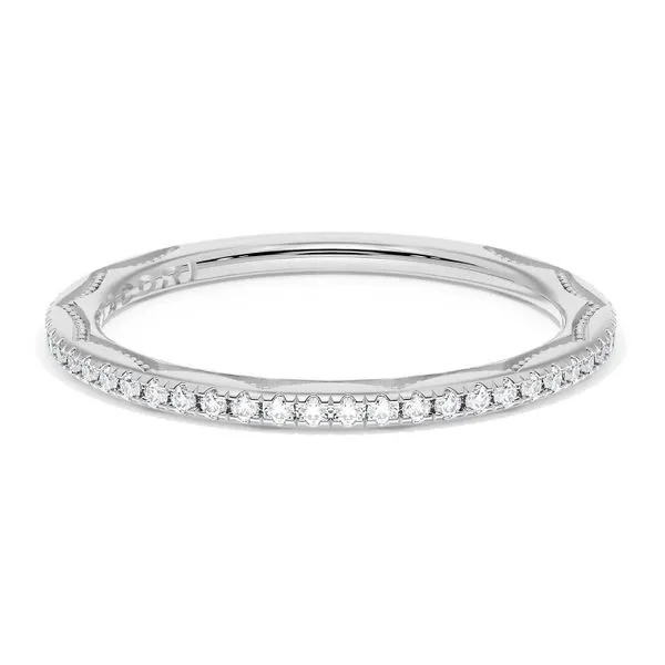French Pavé Diamond Wedding Band, 1.70mm Aires Jewelers Morris Plains, NJ