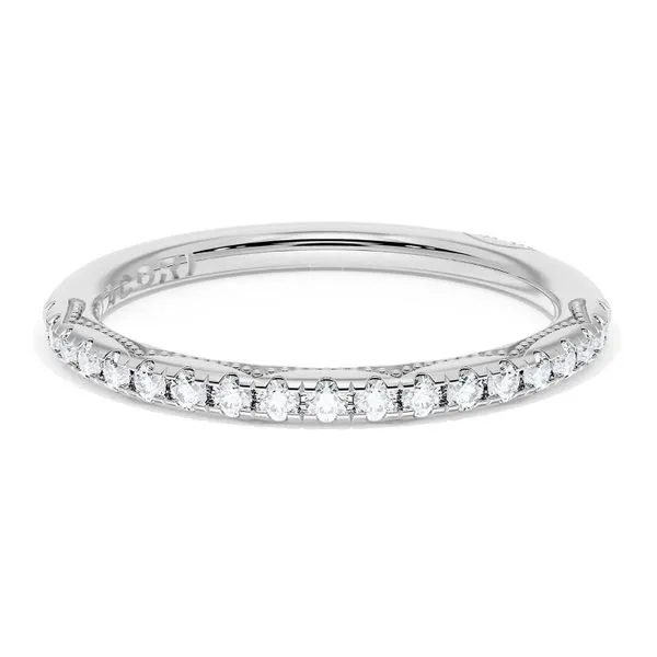 French Pavé Diamond Wedding Band, 2.0mm Aires Jewelers Morris Plains, NJ