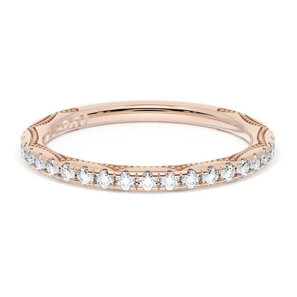 French Pavé Diamond Wedding Band, 2.0mm Aires Jewelers Morris Plains, NJ