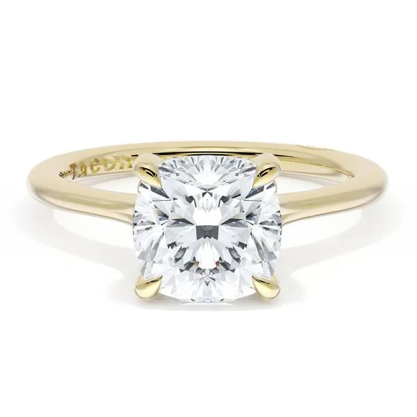 Cushion Solitaire Engagement Ring Aires Jewelers Morris Plains, NJ