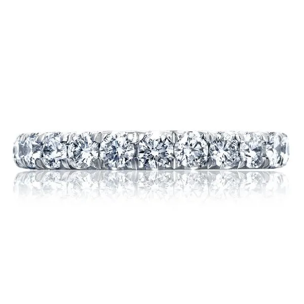 French Pavé Diamond Wedding Band Aires Jewelers Morris Plains, NJ