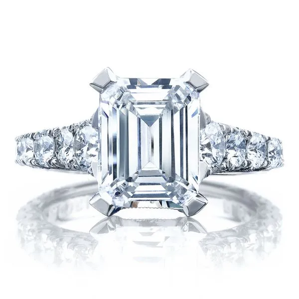 Emerald Solitaire Engagement Ring Aires Jewelers Morris Plains, NJ