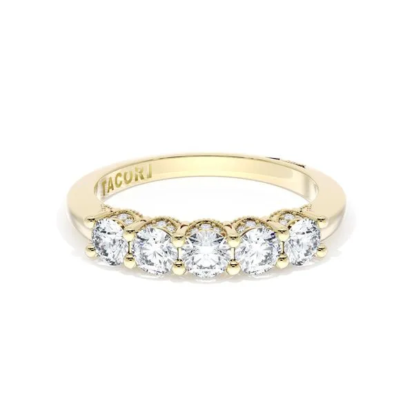 Round Cut Diamond Eternity Band in 18kt Yellow Gold Aires Jewelers Morris Plains, NJ