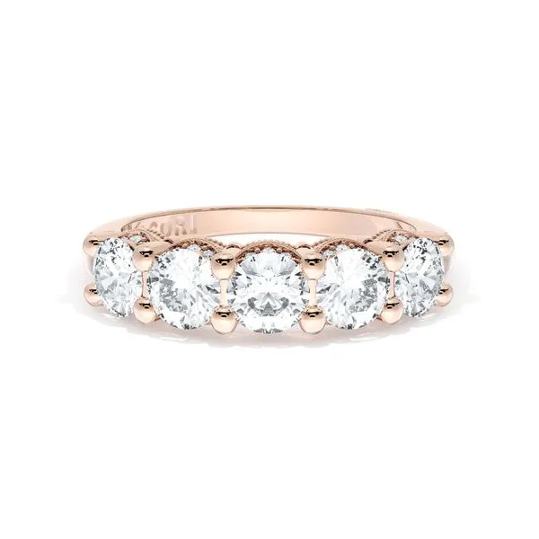 Round Cut Diamond Eternity Band in 18kt Rose Gold Aires Jewelers Morris Plains, NJ