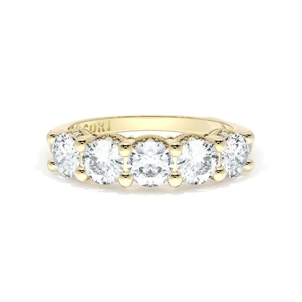 Round Cut Diamond Eternity Band in 18kt Yellow Gold Aires Jewelers Morris Plains, NJ