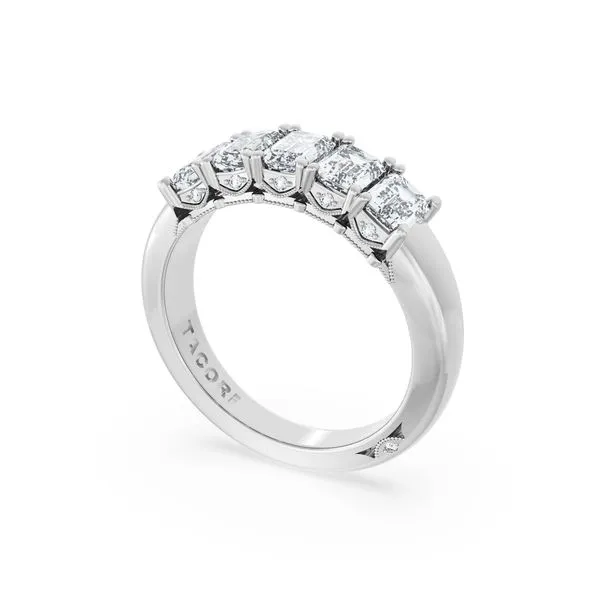 Emerald Cut Diamond Eternity Band in Platinum Aires Jewelers Morris Plains, NJ