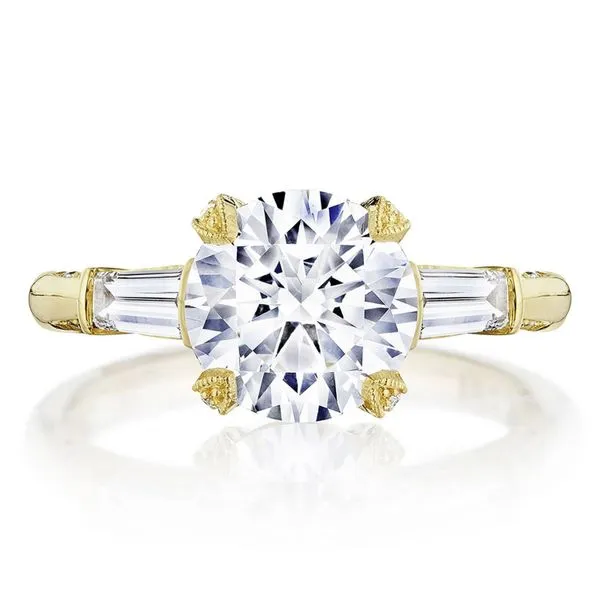 Round 3-Stone Engagement Ring Aires Jewelers Morris Plains, NJ