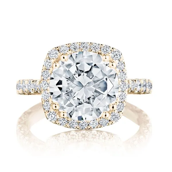 Cushion Bloom Engagement Ring Aires Jewelers Morris Plains, NJ