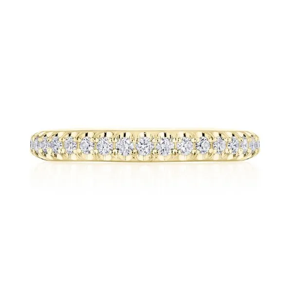 Single Row Pavé Wedding Band Aires Jewelers Morris Plains, NJ