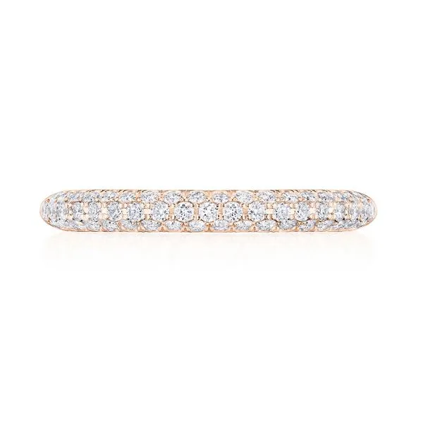 Triple Row Pavé Wedding Band Aires Jewelers Morris Plains, NJ