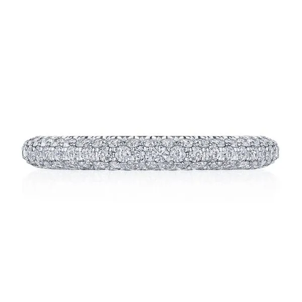 Triple Row Pavé Wedding Band Aires Jewelers Morris Plains, NJ