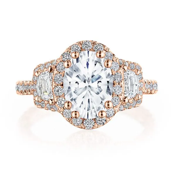 Oval 3-Stone Engagement Ring Aires Jewelers Morris Plains, NJ