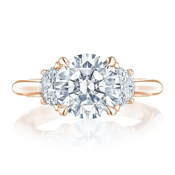 Round 3-Stone Engagement Ring Aires Jewelers Morris Plains, NJ