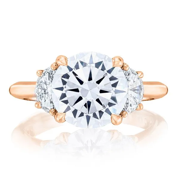 Round 3-Stone Engagement Ring Aires Jewelers Morris Plains, NJ