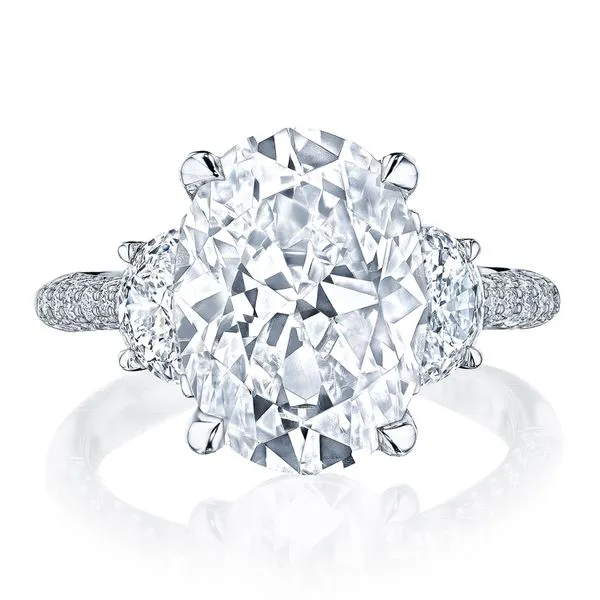 Oval 3-Stone Engagement Ring Aires Jewelers Morris Plains, NJ