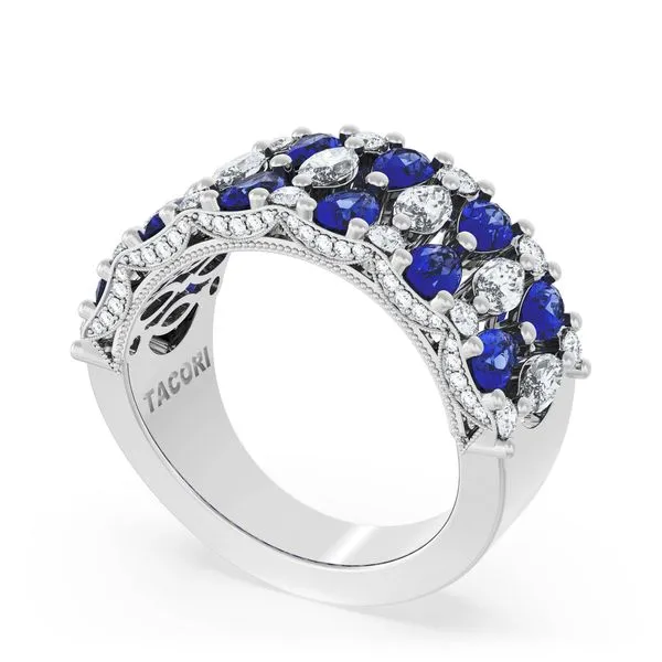 Marquise and Pear Blue Sapphire Mosaic Band Aires Jewelers Morris Plains, NJ