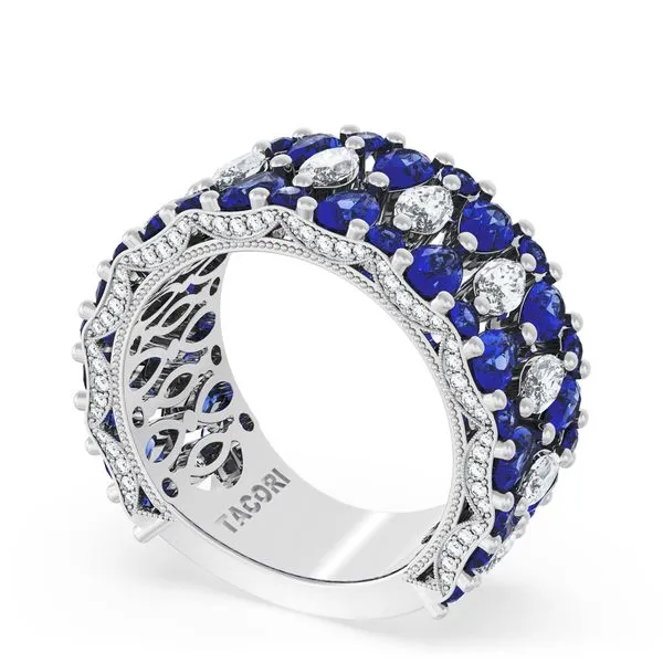Marquise and Pear Blue Sapphire Mosaic Band Aires Jewelers Morris Plains, NJ