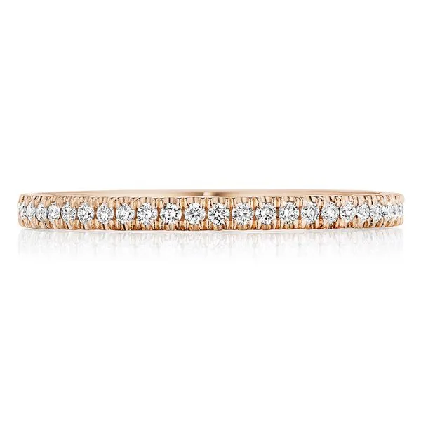 French Pavé Diamond Wedding Band Aires Jewelers Morris Plains, NJ