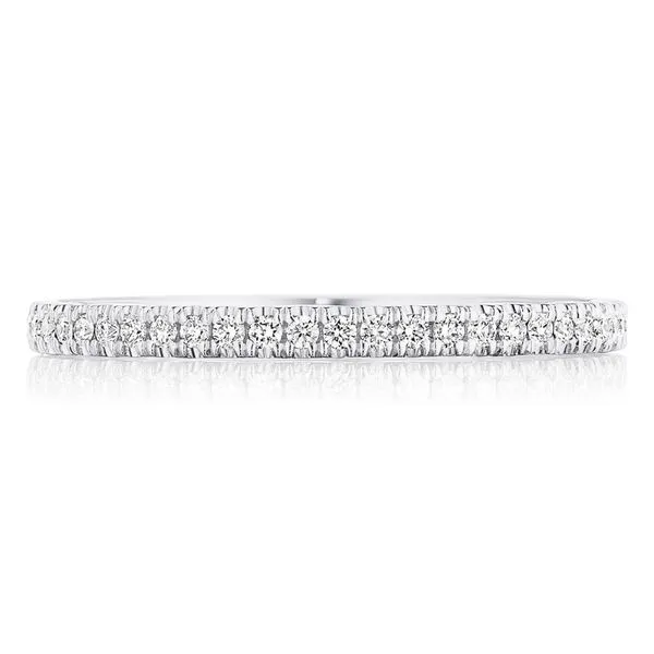 French Pavé Diamond Wedding Band Aires Jewelers Morris Plains, NJ