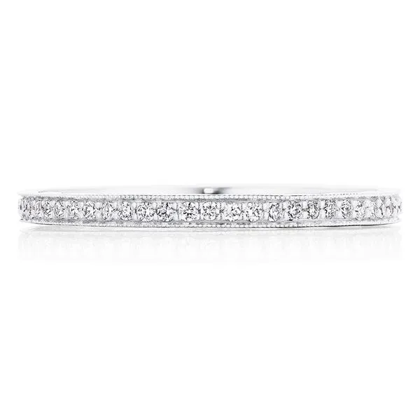 French Pavé Diamond Wedding Band Aires Jewelers Morris Plains, NJ