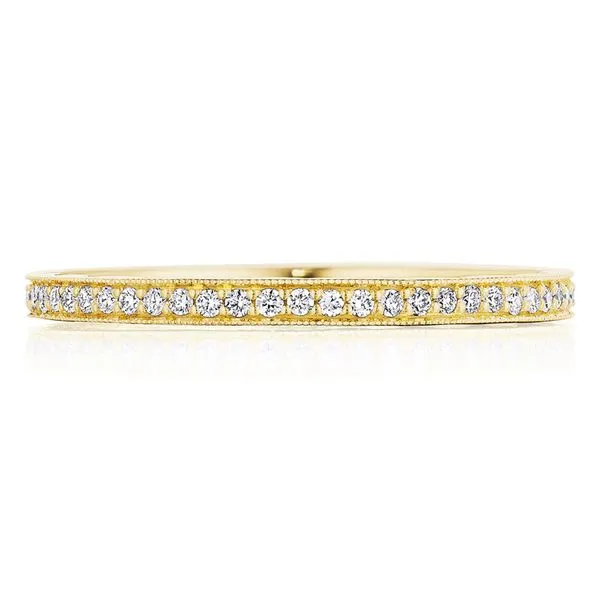 French Pavé Diamond Wedding Band Aires Jewelers Morris Plains, NJ