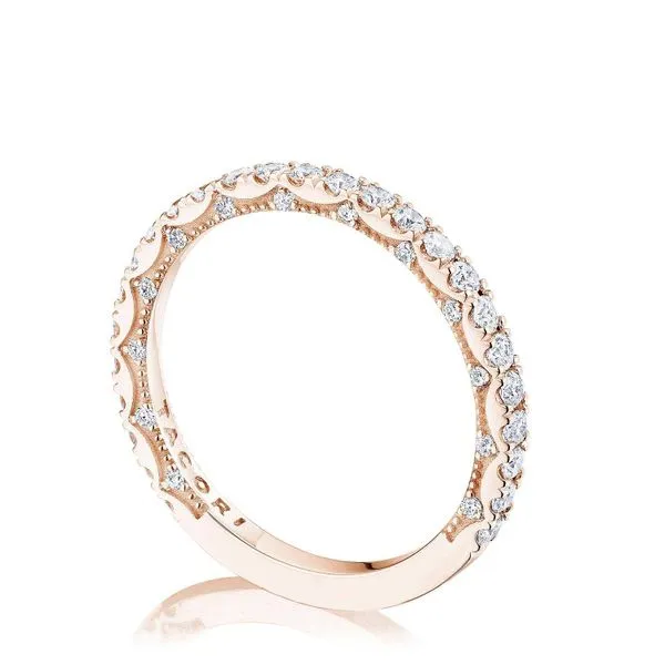 French Pavé Diamond Wedding Band Aires Jewelers Morris Plains, NJ