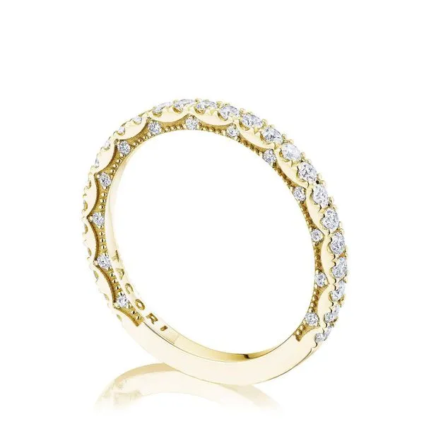 French Pavé Diamond Wedding Band Aires Jewelers Morris Plains, NJ